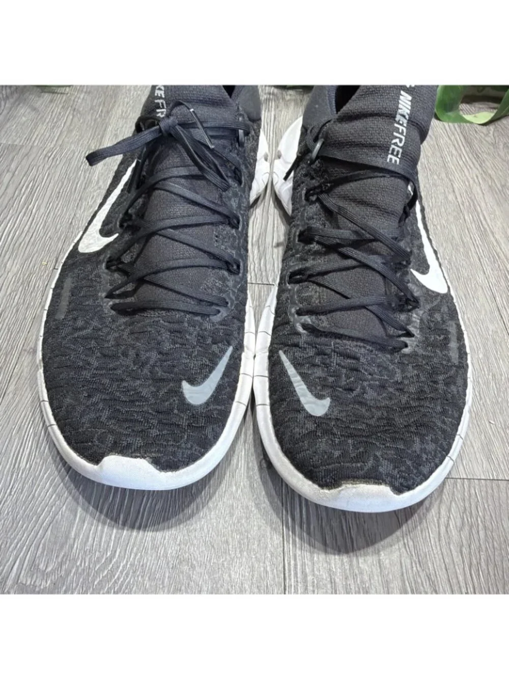 Nike Free RN 5.0 Next Nature Men's Sz 13 Black White Running Shoes READ